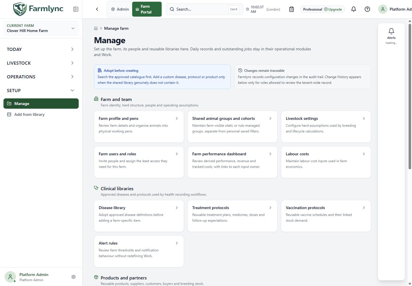 Manage directory with grouped settings
